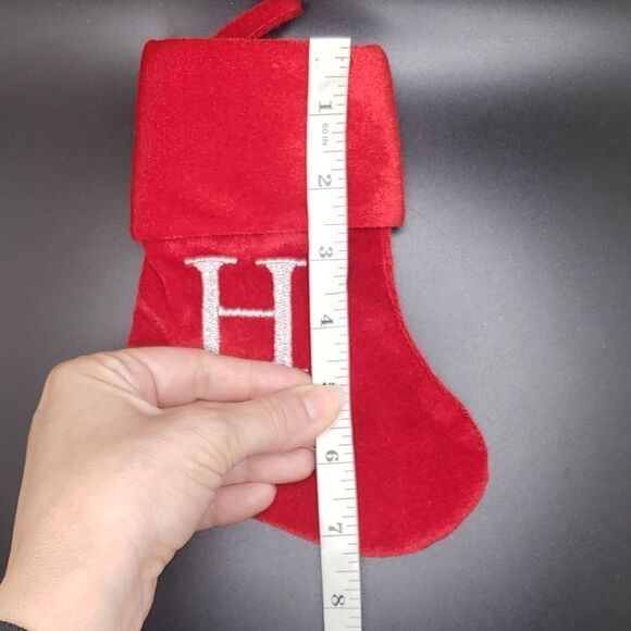 SANTA'S best letter H Monogram stocking - Picture 5 of 7
